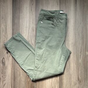 Olive Green Slim Fit Pants